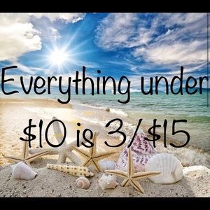 Anything under $10 is 3/$15! Add to bundle and I will adjust pricing!